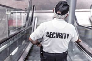 Retail Security in Shopping Centre on Escalator